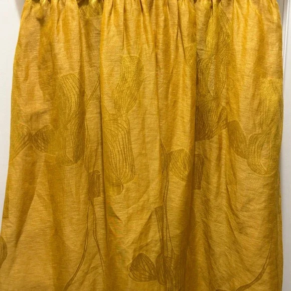$1998 Lafayette 148 New York Women Yellow Silk Sleeveless A-Line Dress Size 16 - Picture 7 of 12